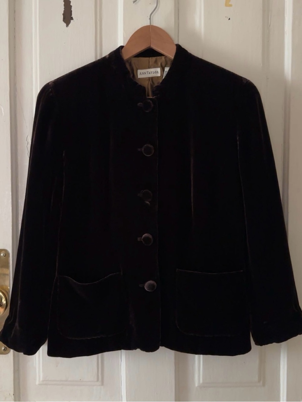 Ann Taylor Brown Velvet Jacket/Blazer
